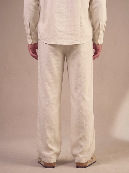 FORM 0010 / NATURAL LINEN TROUSERS