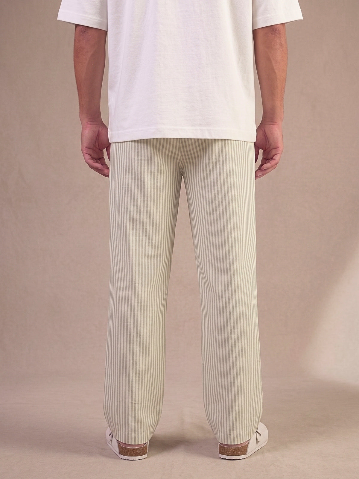 FORM 0012 / STRIPED LINEN TROUSERS