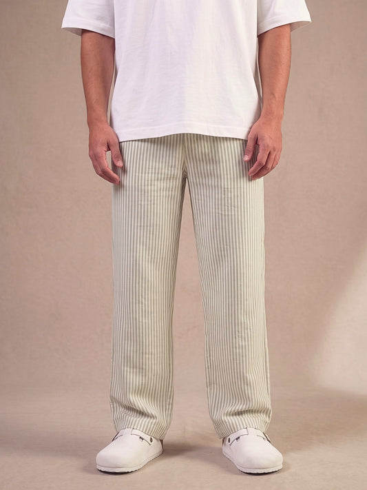 FORM 0012 / STRIPED LINEN TROUSERS