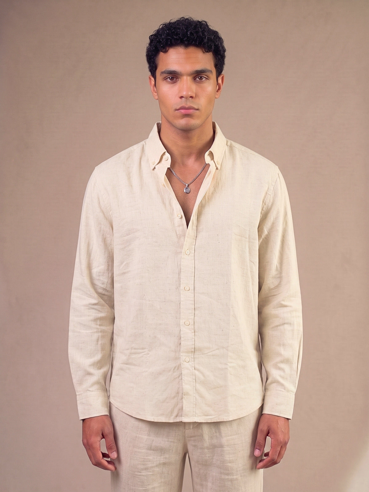 FORM 0011 / NATURAL LINEN SHIRT